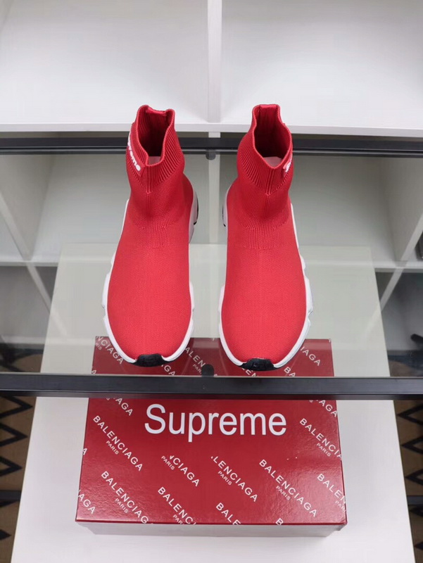 Balenciaga X Supreme Speed Runner Sock Red